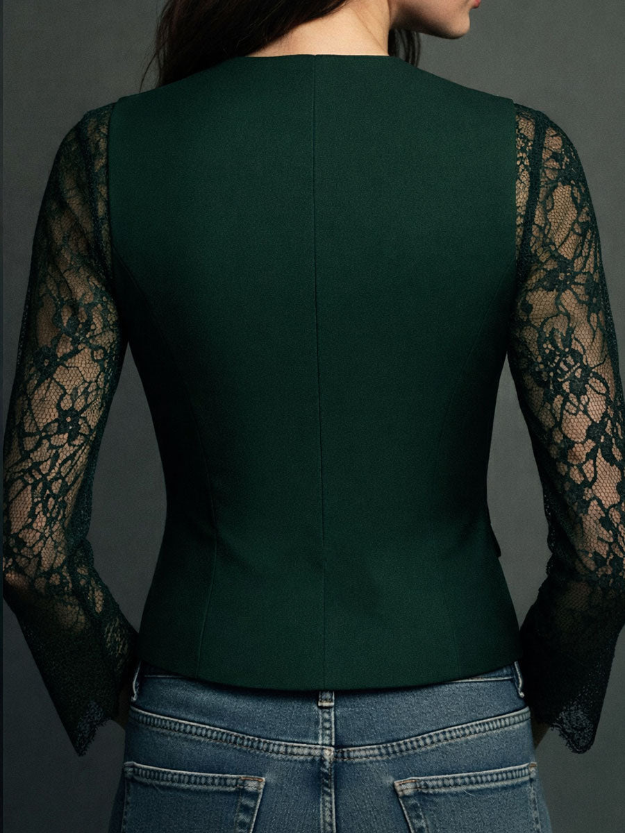 Noemi | Jacket with Semi-Transparent Sleeves