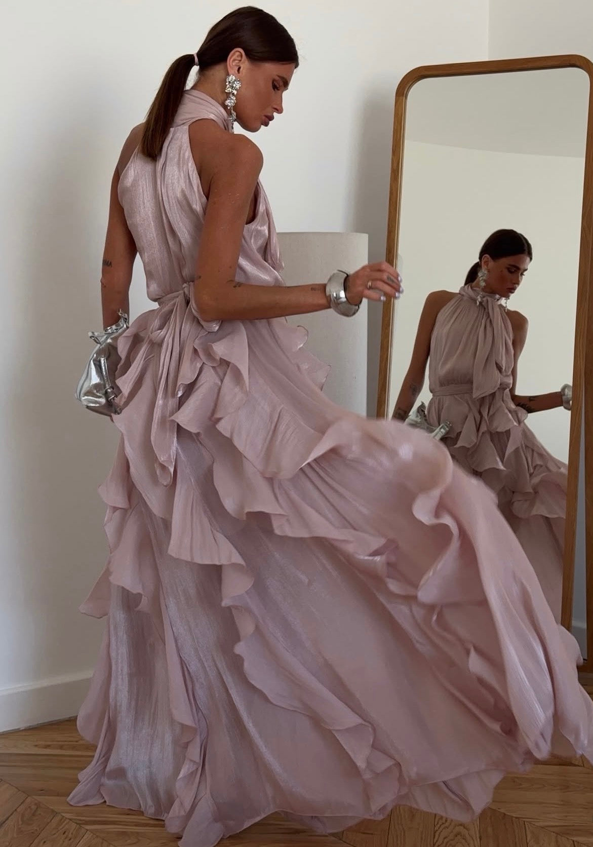 Maya | Maxi Dress with Cascading Ruffle Skirt