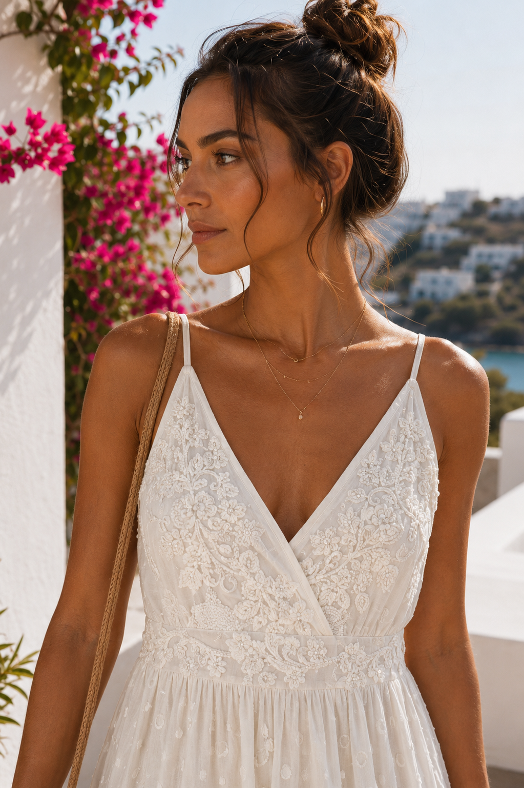Embroidered Bahari Dress
