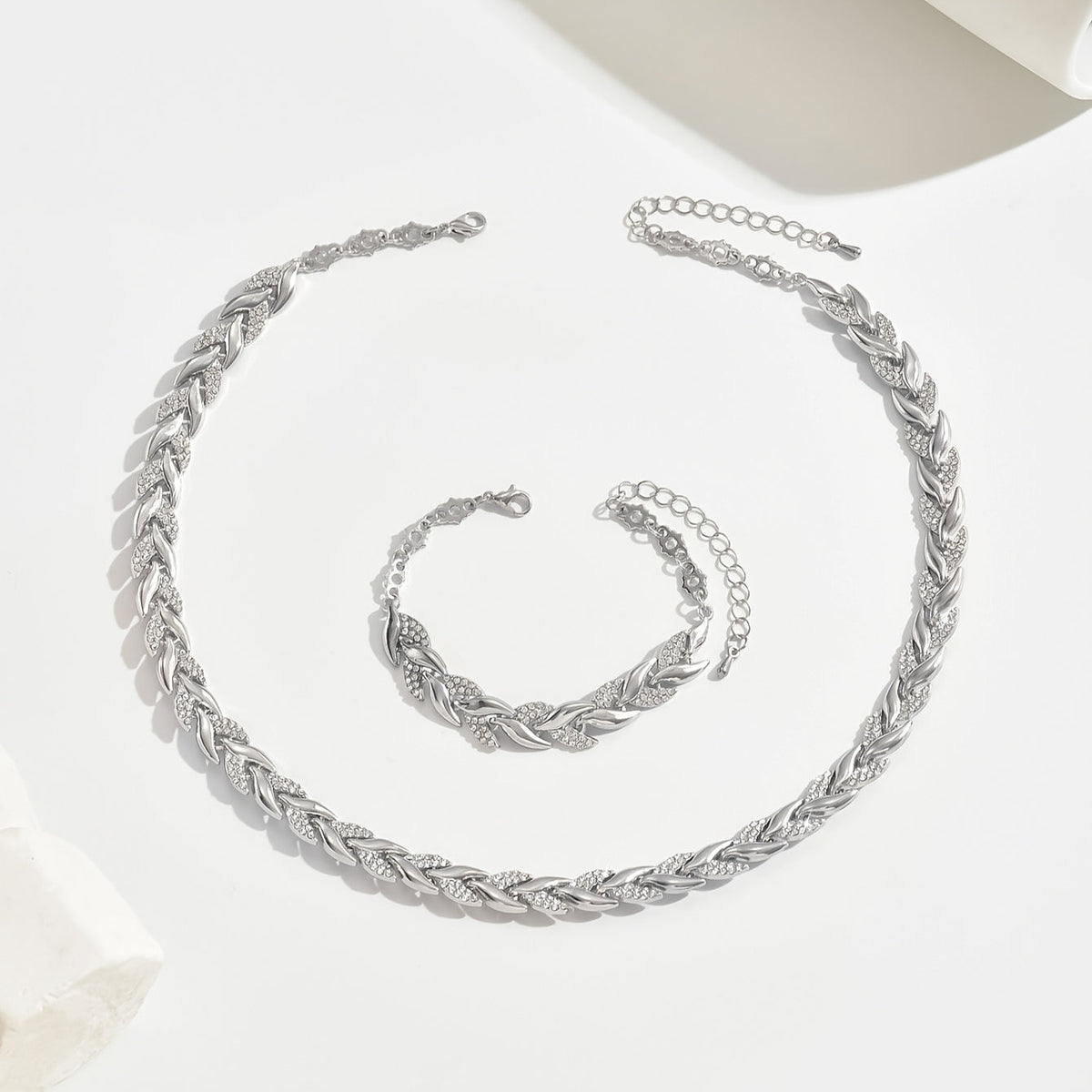 Berta - Spike Jewelry Set with Crystals