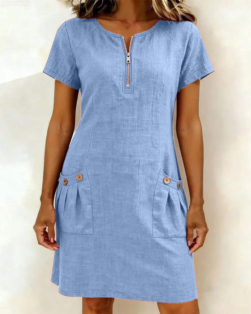 Hanna | Linen Blend Summer Dress