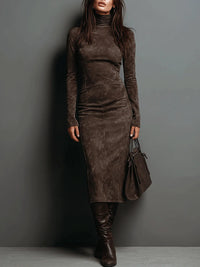 LORÈNE | High-Neck Midi Dress