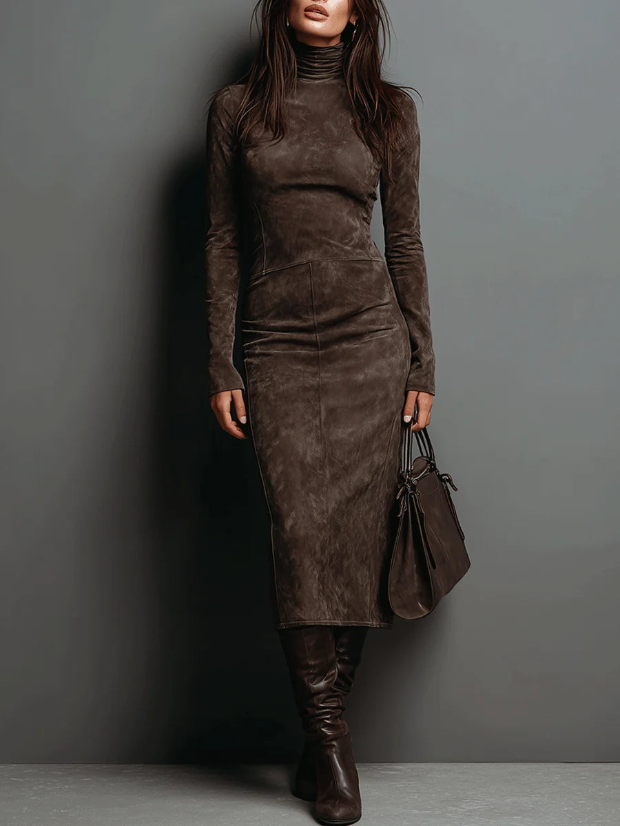 LORÈNE | High-Neck Midi Dress