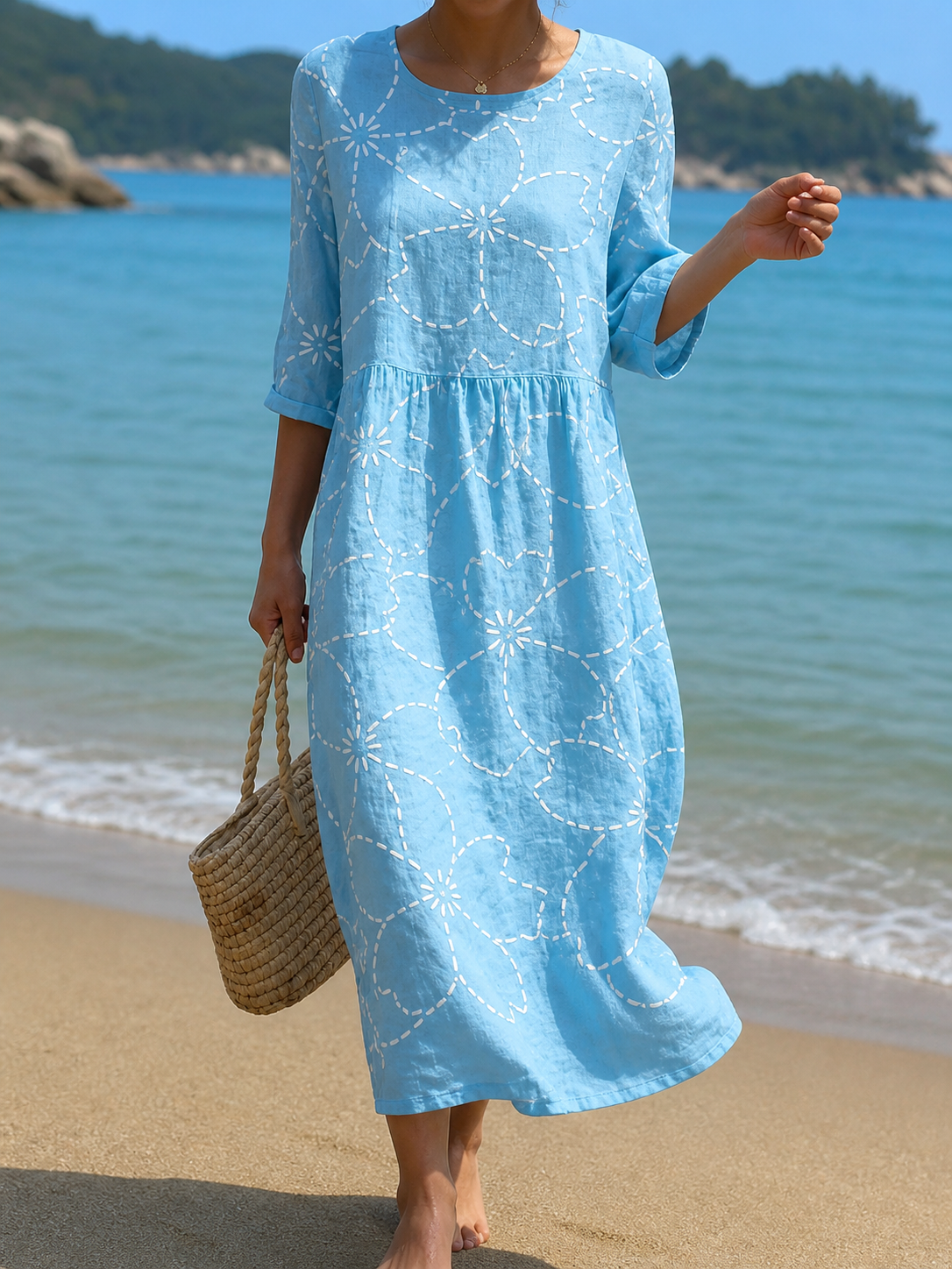Women's Casual Dress with Floral Print