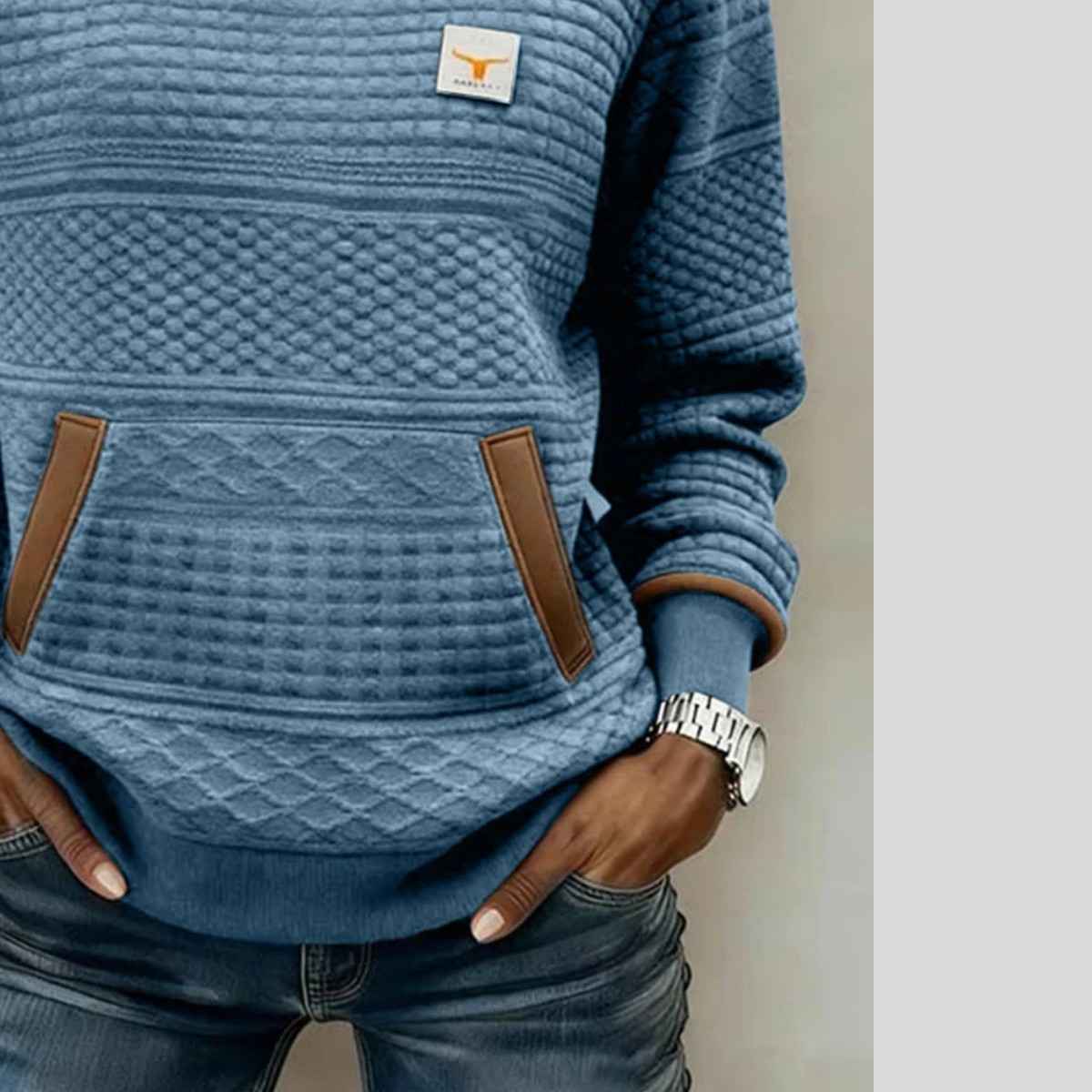 Noelle | Crew Neck Colorblock Sweatshirt – Wells & Rose