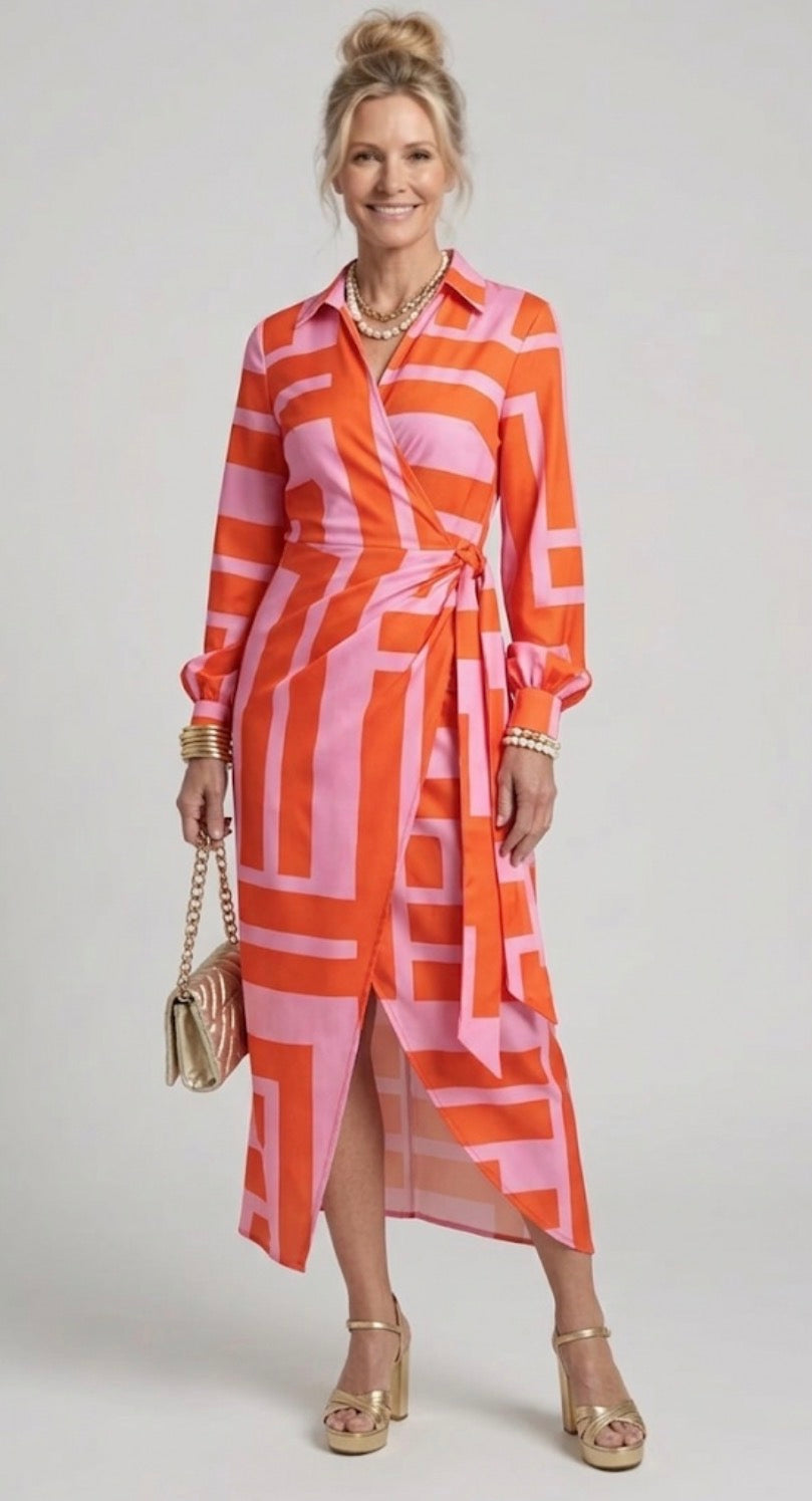 Ellis & Johnson™ | Printed Wrap Dress
