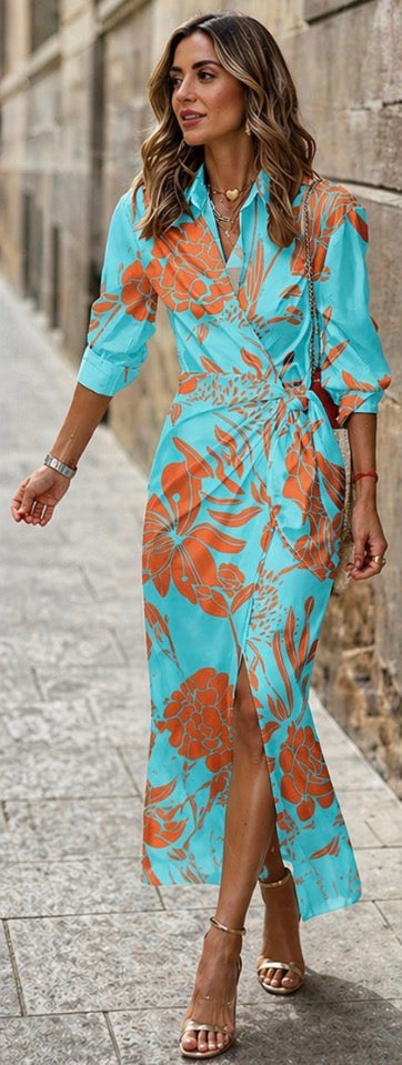 Ellis & Johnson™ | Printed Wrap Dress