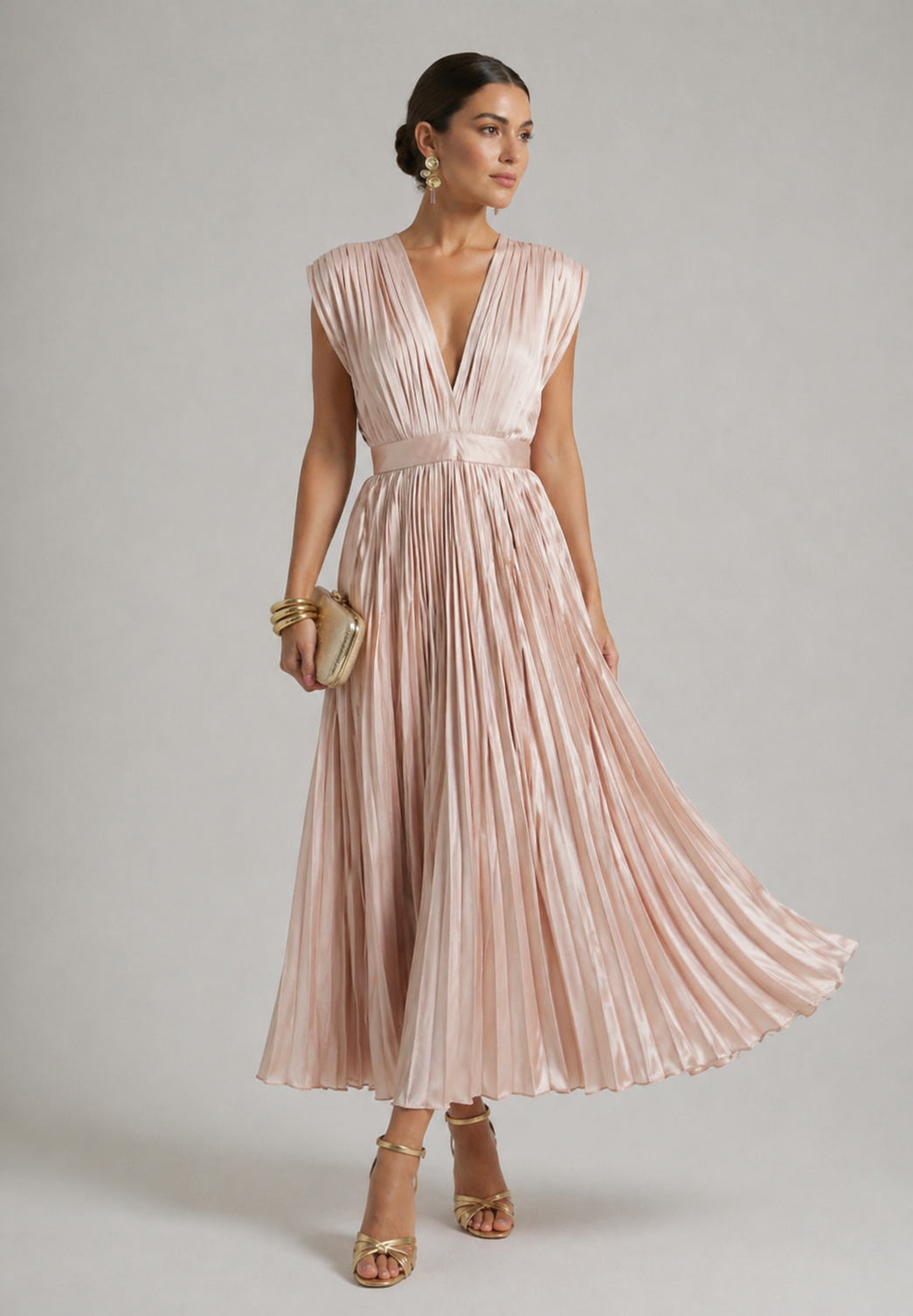 Ellis & Johnson™  | Timeless Pleated Midi Dress