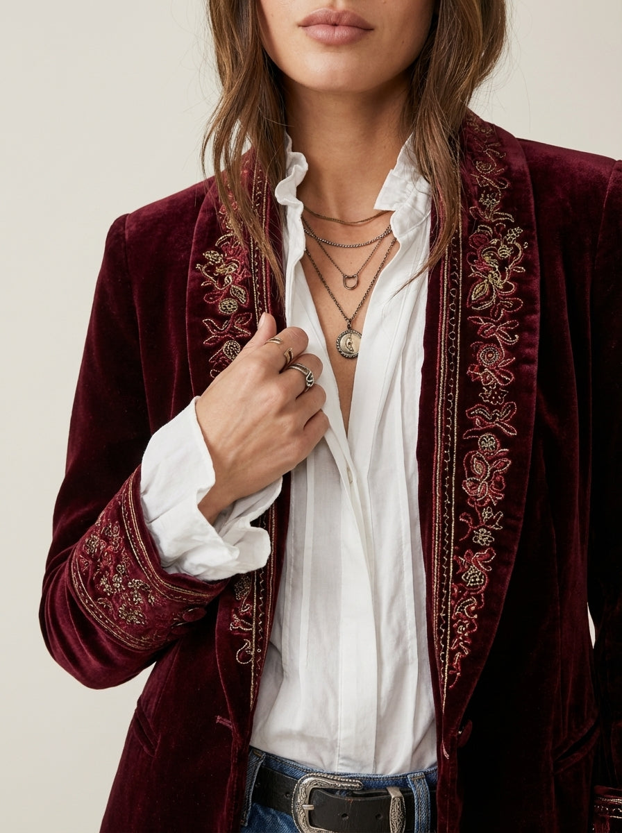 Nuria - Elegant Velvet Jacket