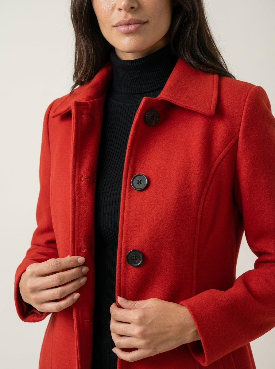 Helena - Winter Coat with Buttons