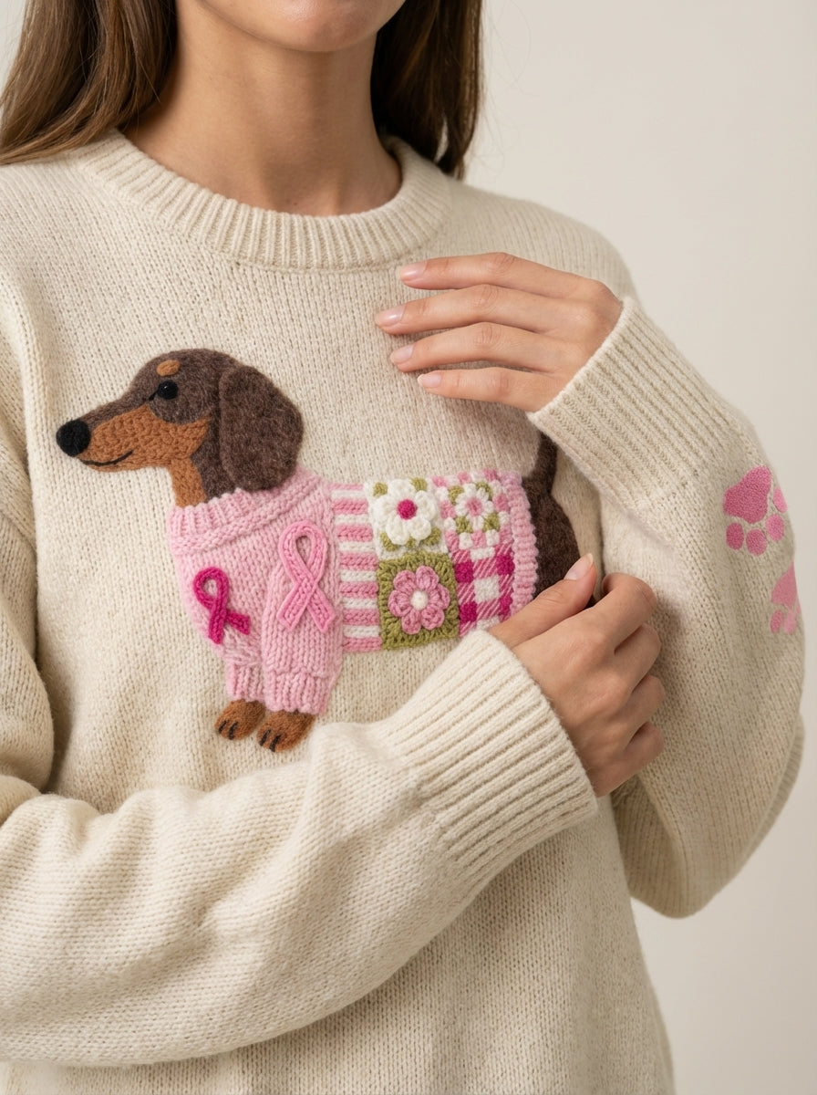 Olivia - Wool Felt Knit Sweater