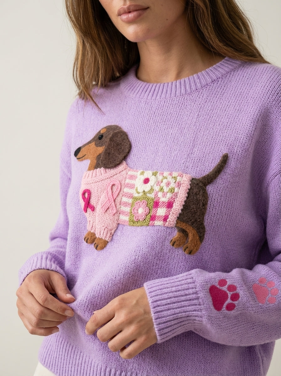 Olivia - Wool Felt Knit Sweater