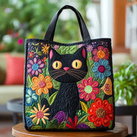 Quilted Bag - Magical Black Cat