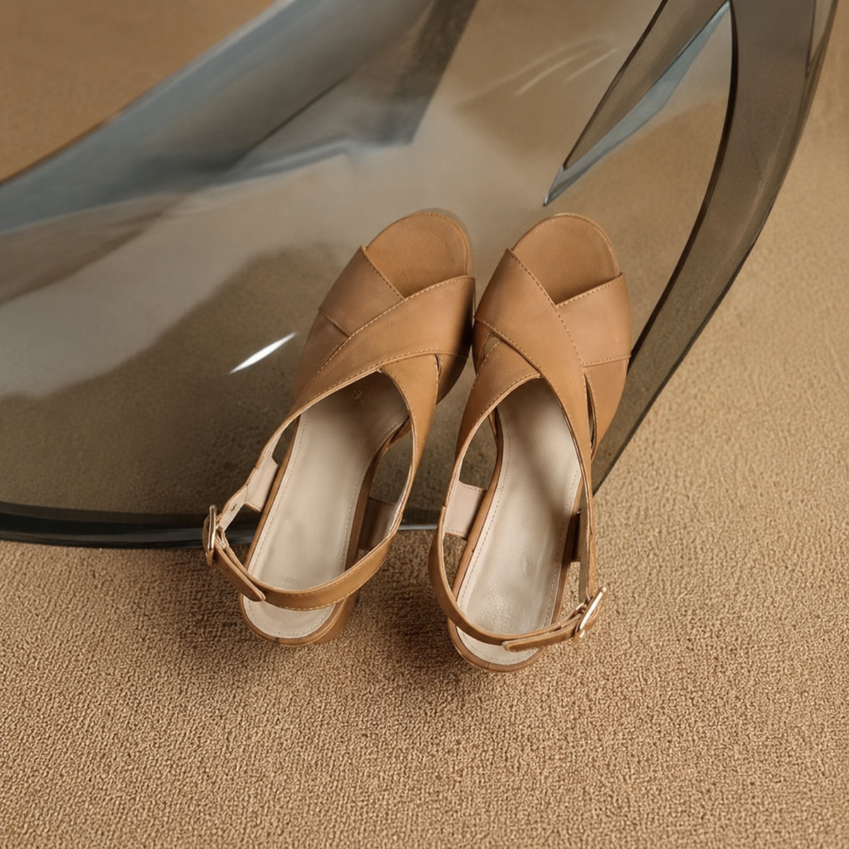 Delphine | Elegant Square-Heeled Sandals