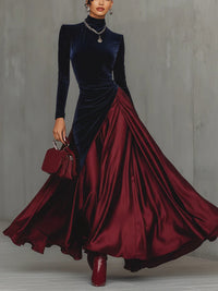 LUCRÈCE | Velvet & Satin Maxi Dress