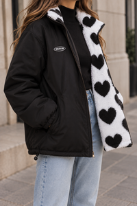 Livia | Reversible Teddy Heart Jacket
