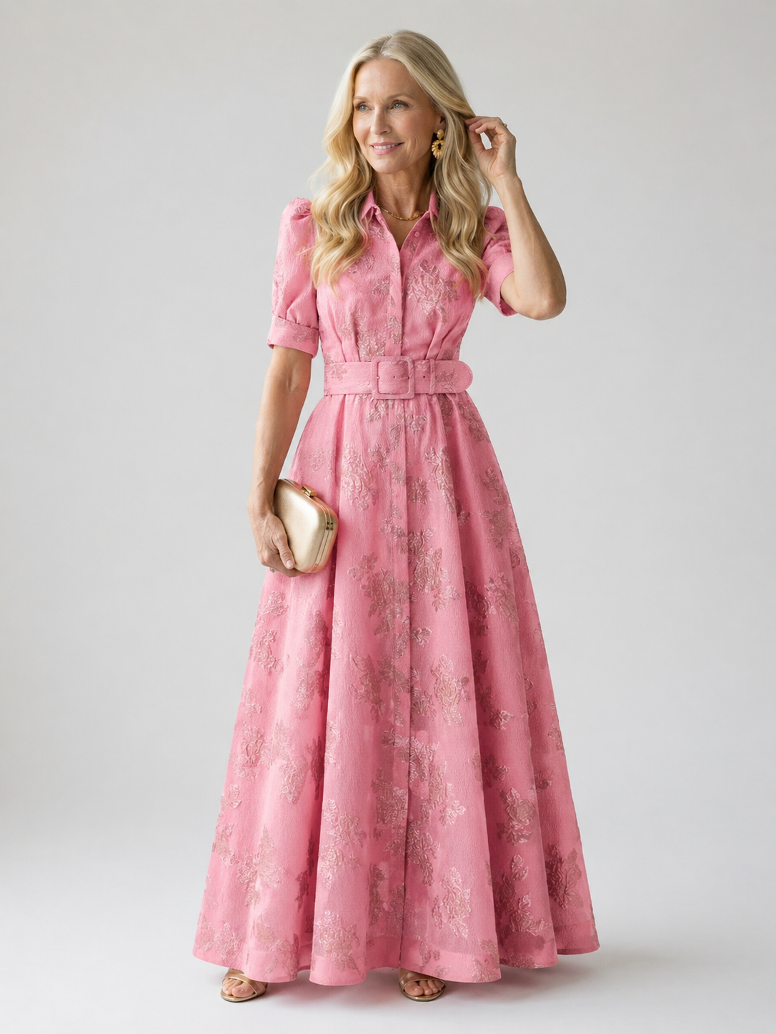 Ellis & Johnson™  | Belted Floral Maxi Dress