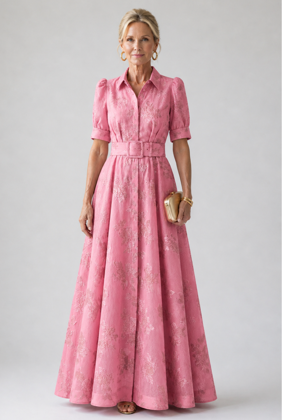 Ellis & Johnson™  | Belted Floral Maxi Dress