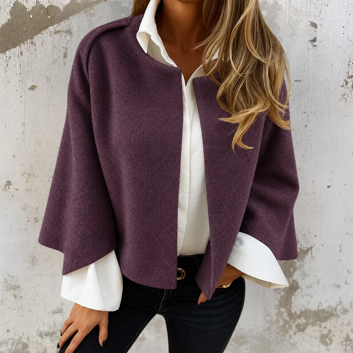 Odette | Elegant Short Jacket – Wells & Rose