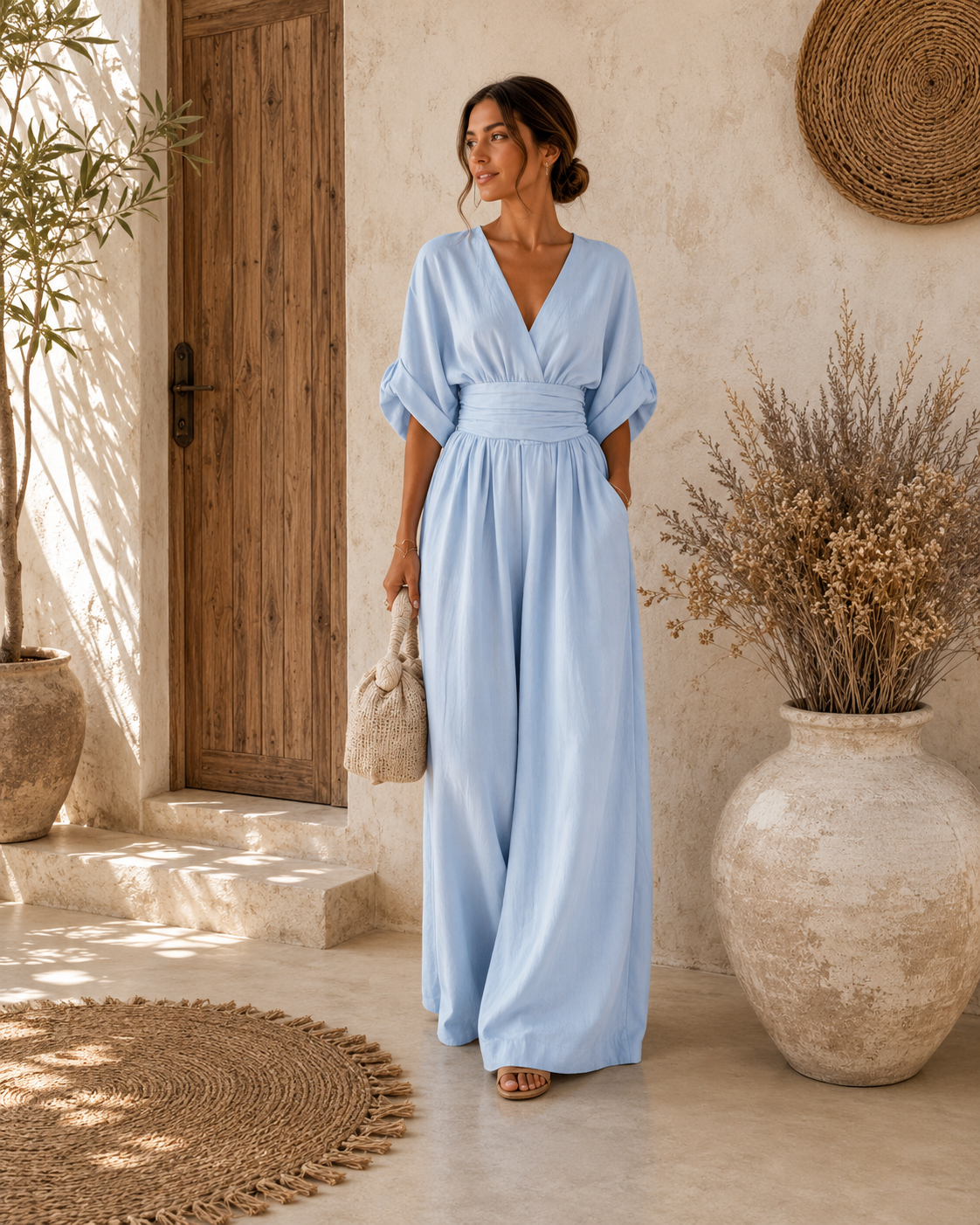 Daniela | Elegant Jumpsuit with V-Neck and Wide Leg