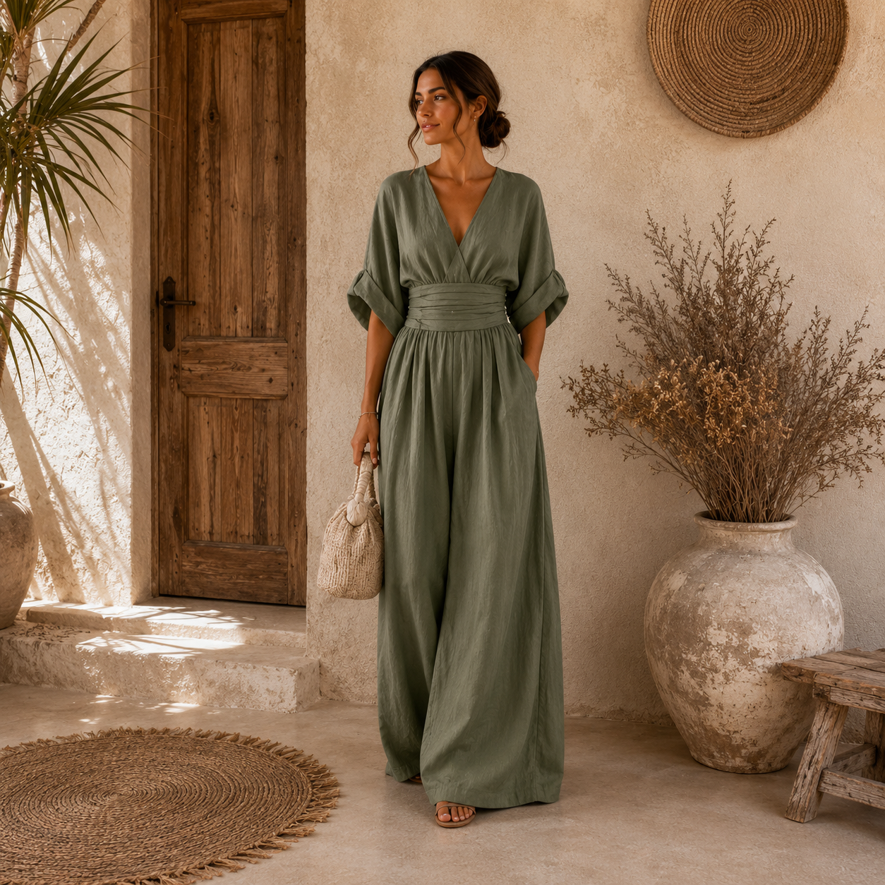 Daniela | Elegant Jumpsuit with V-Neck and Wide Leg