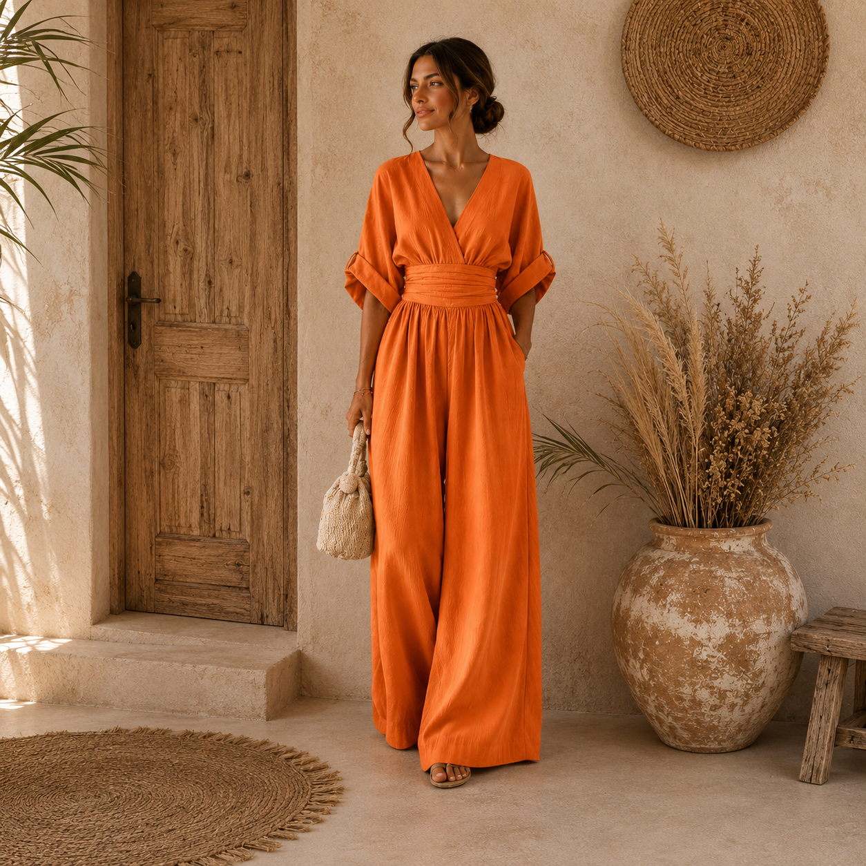 Daniela | Elegant Jumpsuit with V-Neck and Wide Leg