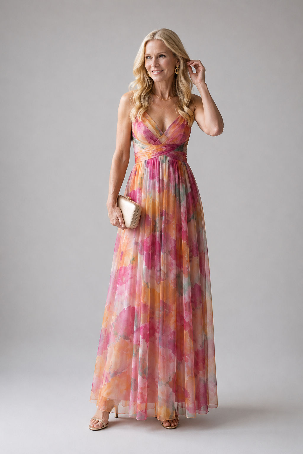 Elise | Wrap Maxi Dress with Gradient