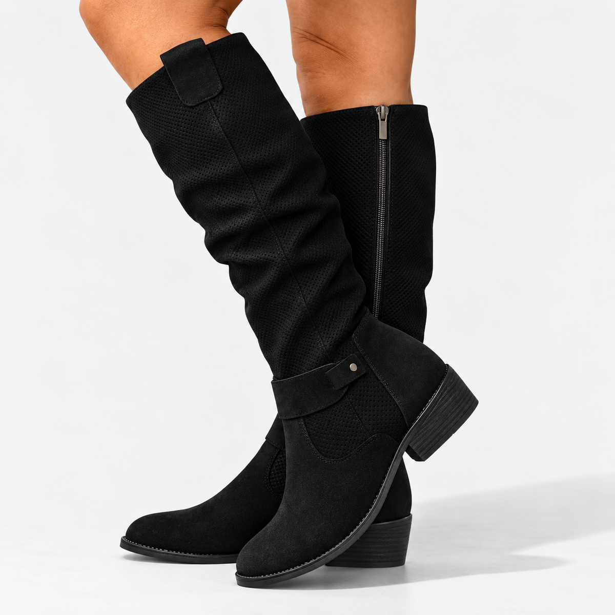 Mila | Slouched Knee-High Boots – Wells & Rose