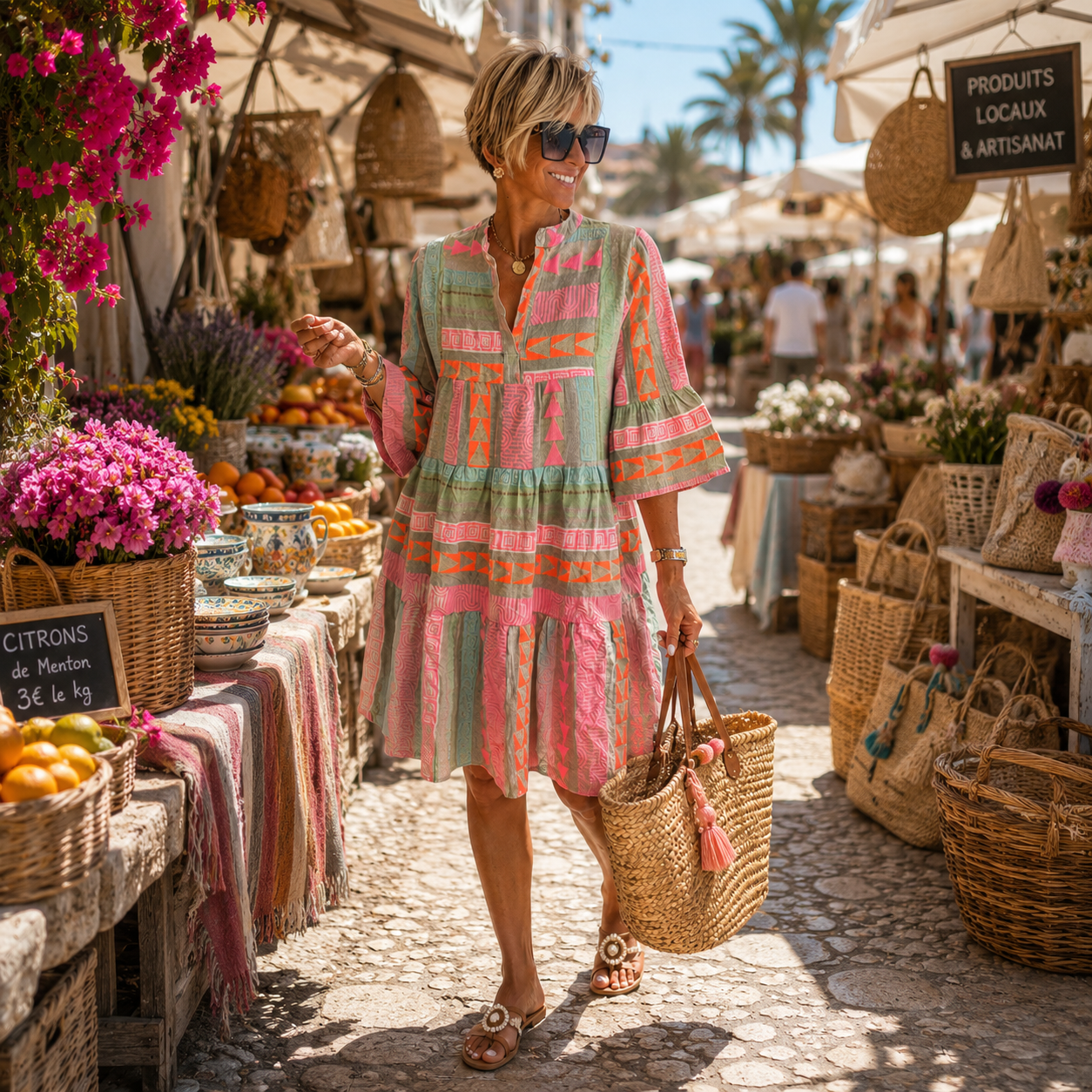Emma | Artisan Linen-Cotton Weekend Dress