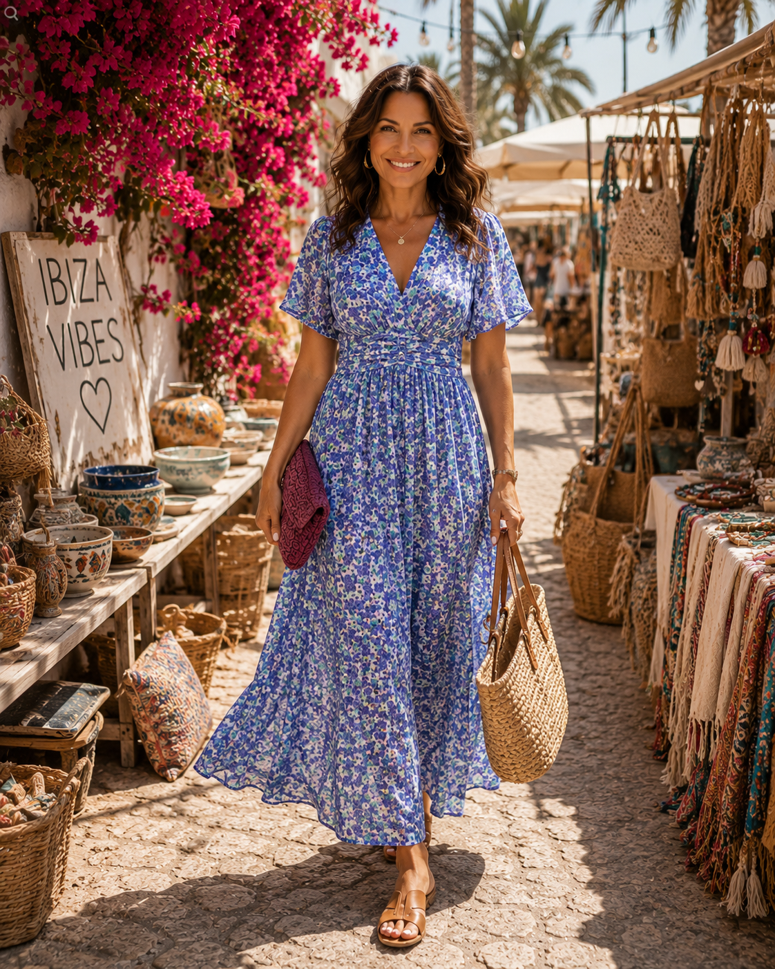 Élina | Long Flowing Floral Dress