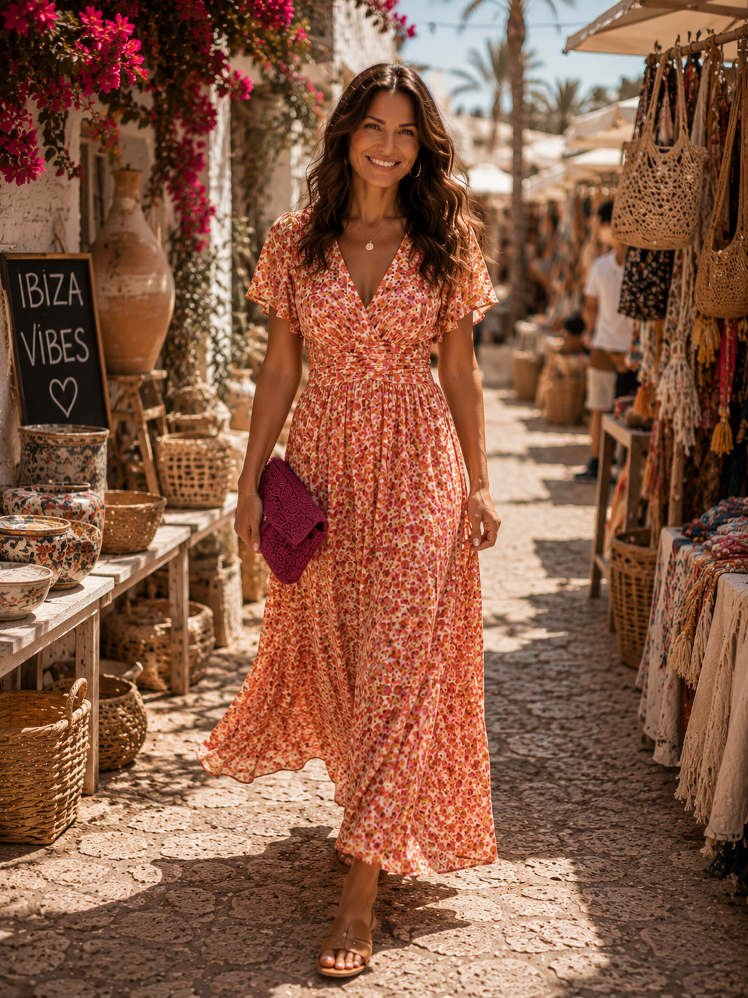 Élina | Long Flowing Floral Dress