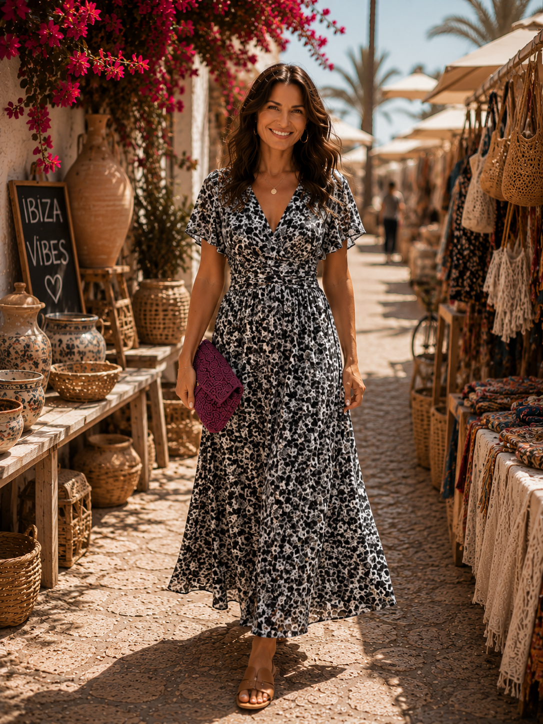 Élina | Long Flowing Floral Dress