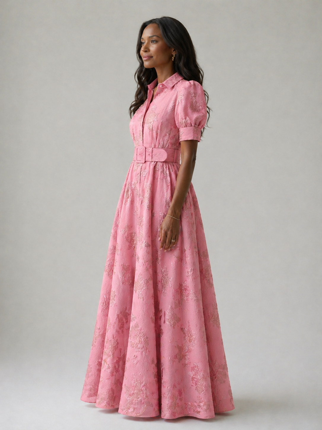Ellis & Johnson™  | Belted Floral Maxi Dress
