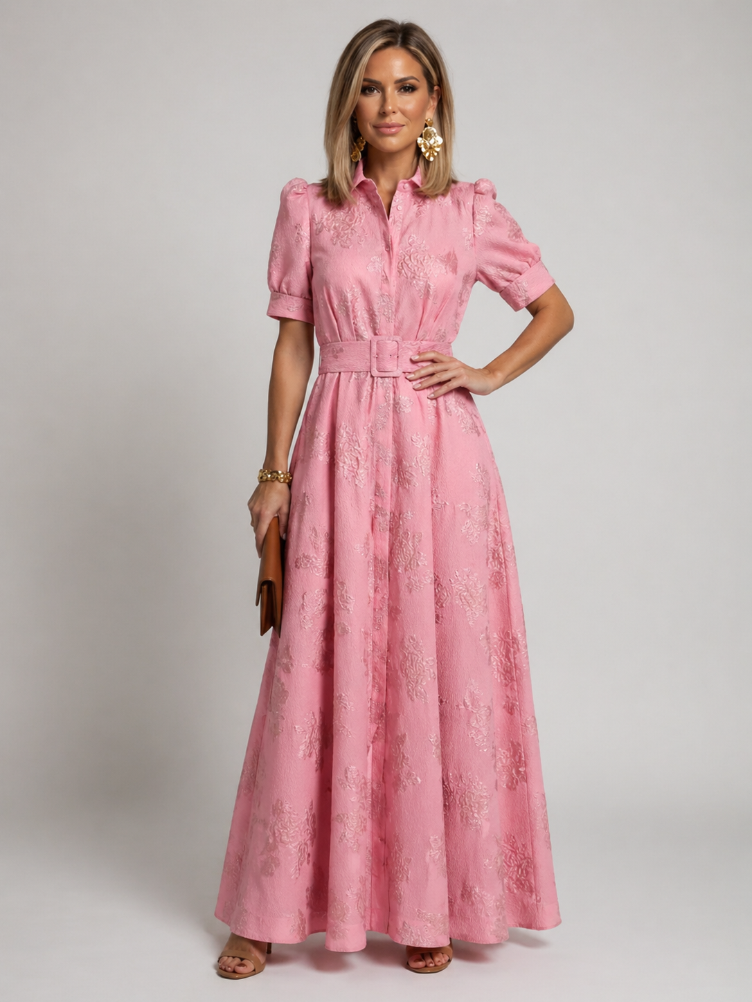 Ellis & Johnson™  | Belted Floral Maxi Dress