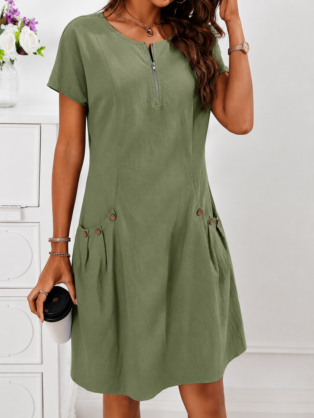 Hanna | Linen Blend Summer Dress