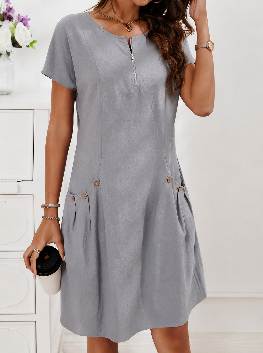 Hanna | Linen Blend Summer Dress