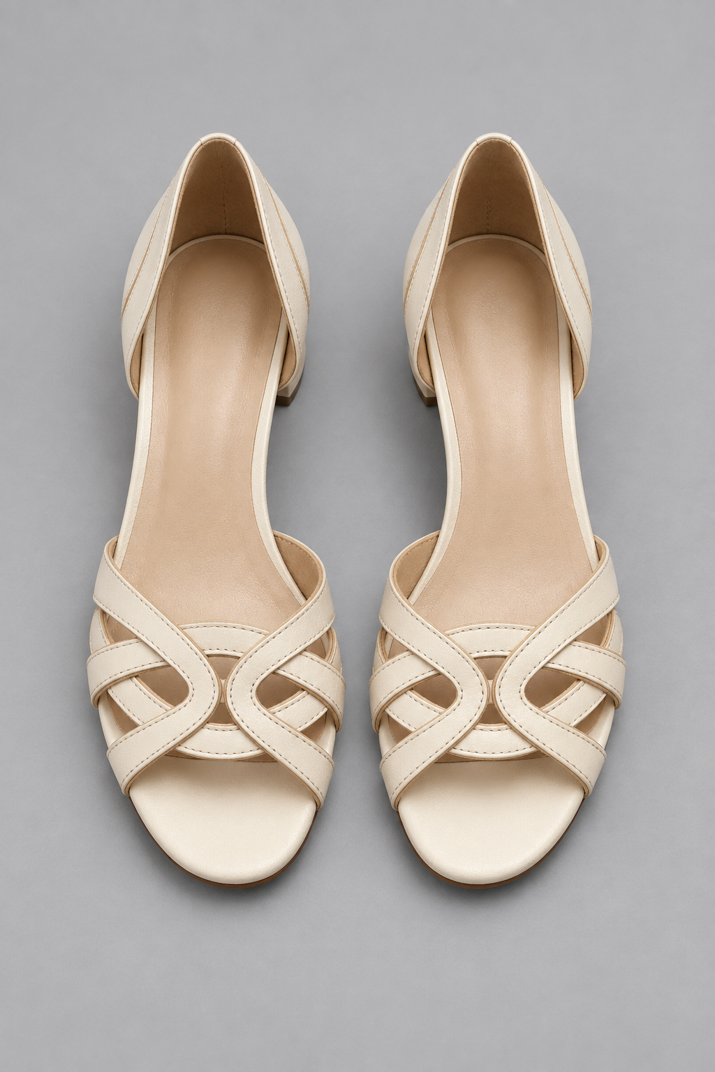 Bianca | Elegant Cream Woven Sandals