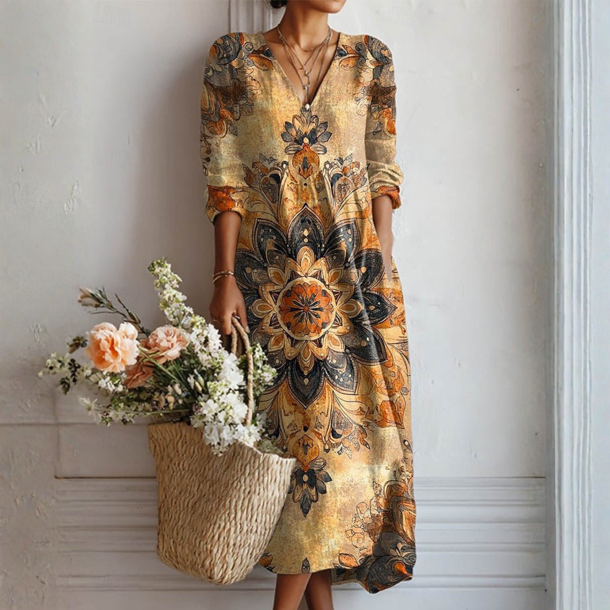 Dora™ | Floral Dress with Natural Elegance