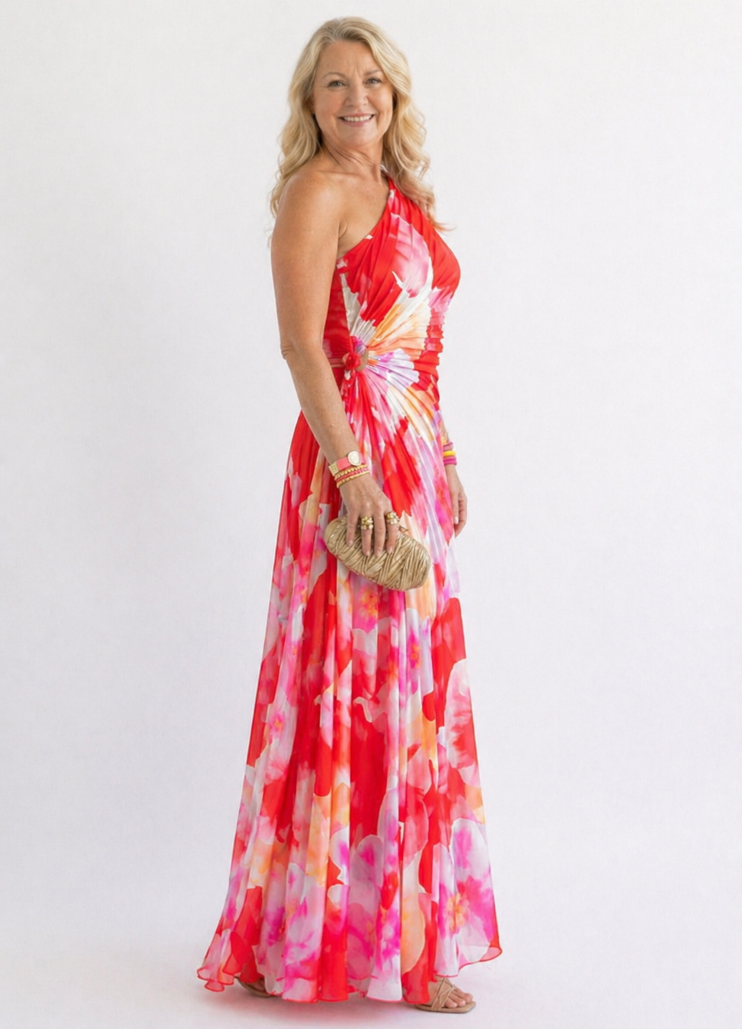 Ellis & Johnson™  | Pleated One-Shoulder Dress
