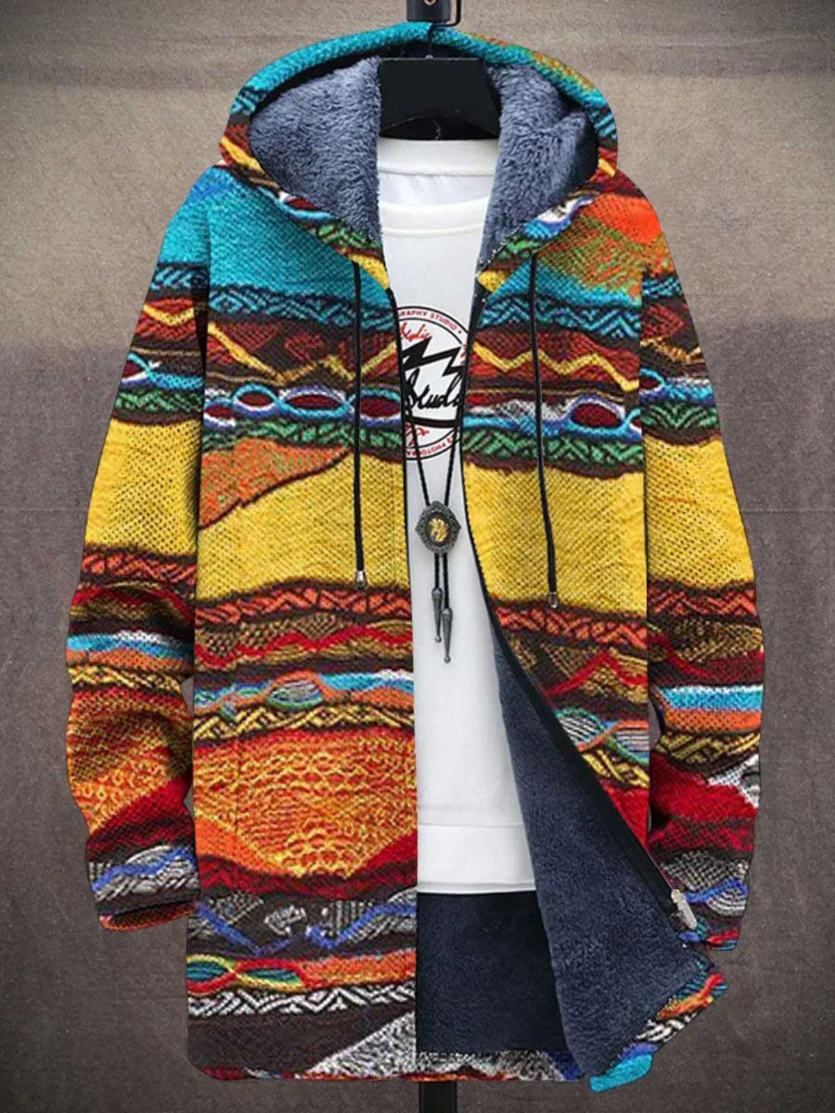 Cynthia | Art-Inspired Hooded Cardigan