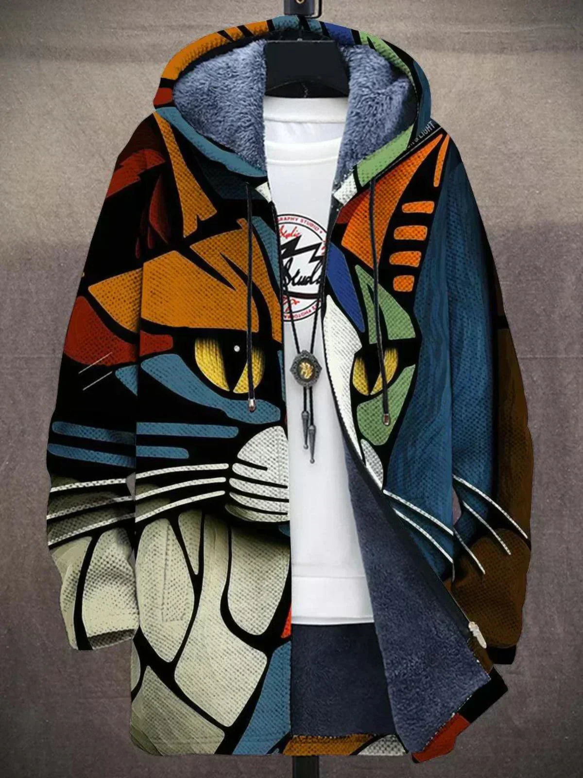 Cynthia | Art-Inspired Hooded Cardigan
