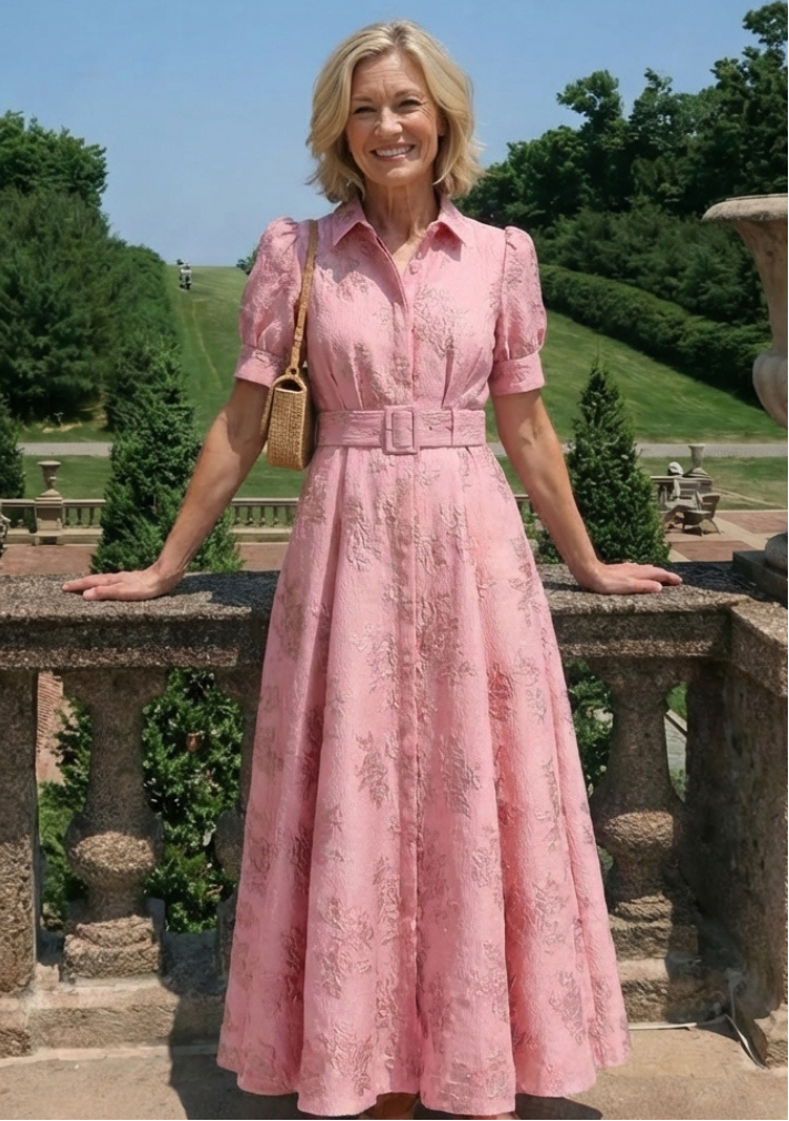 Ellis & Johnson™  | Belted Floral Maxi Dress