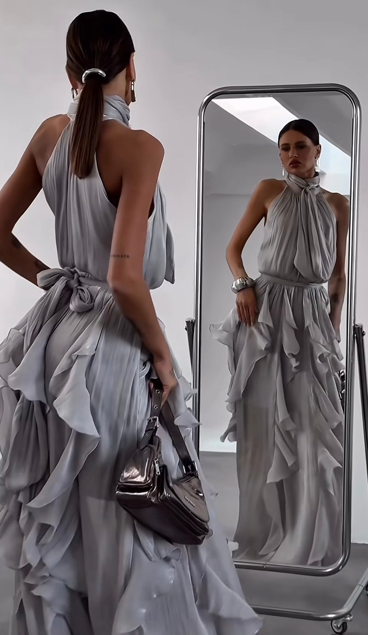 Maya | Maxi Dress with Cascading Ruffle Skirt