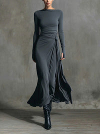 NAOMIE | Wrap-Knot Maxi Dress