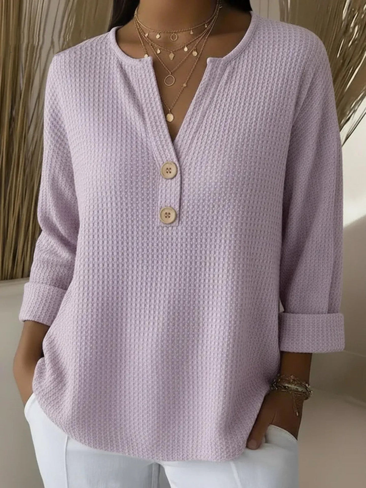 Kyla | V-Neck Polo Sweater – Wells & Rose