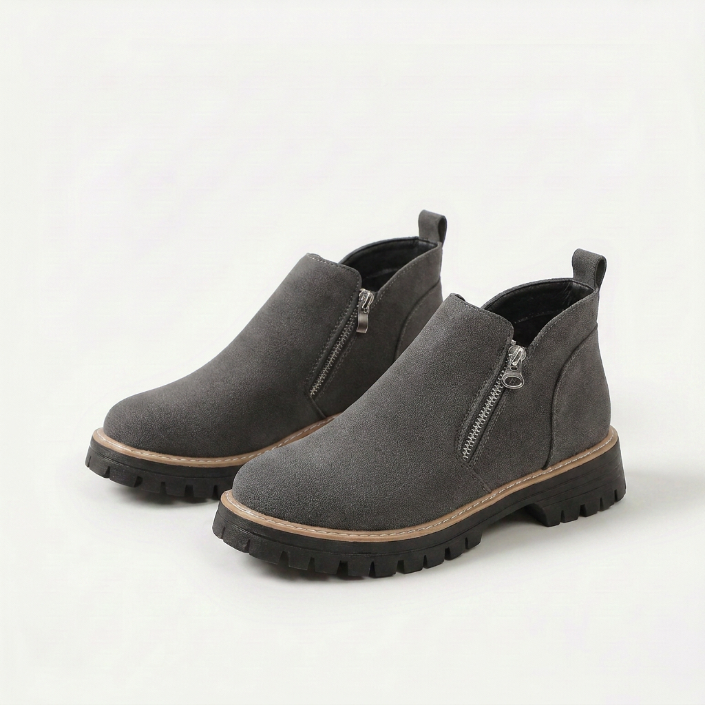 Frida – Platform Ankle Boot with Thick Sole for Autumn & Winter