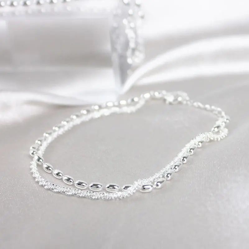 Amparo - Elegant Silver Bracelet Set with Zirconia Stones