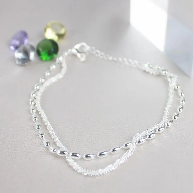 Amparo - Elegant Silver Bracelet Set with Zirconia Stones
