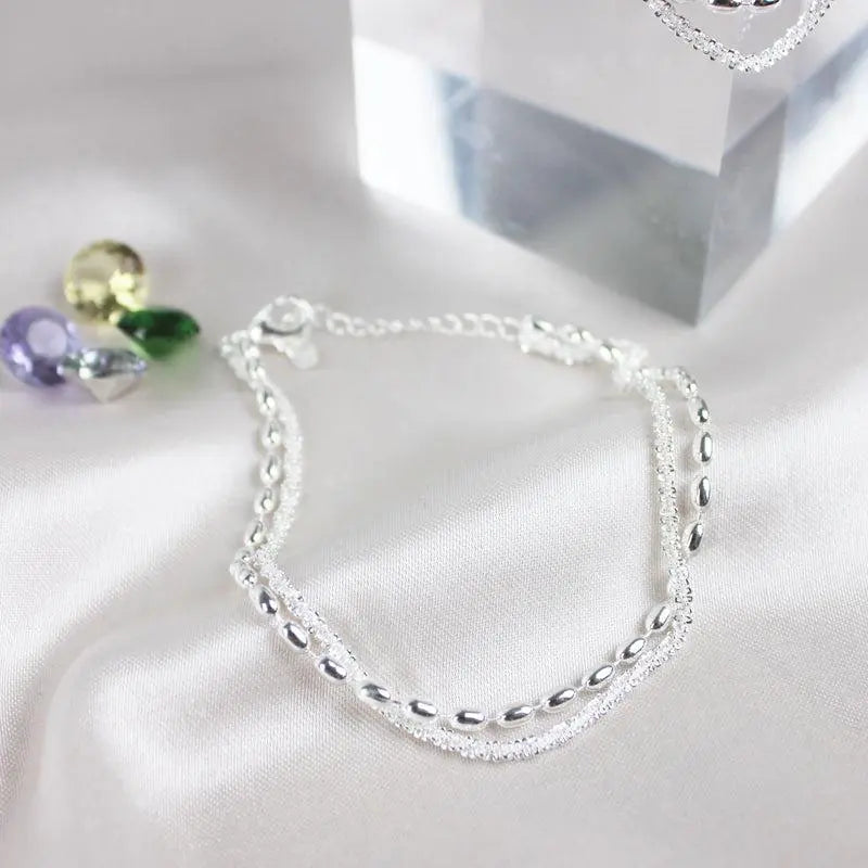 Amparo - Elegant Silver Bracelet Set with Zirconia Stones