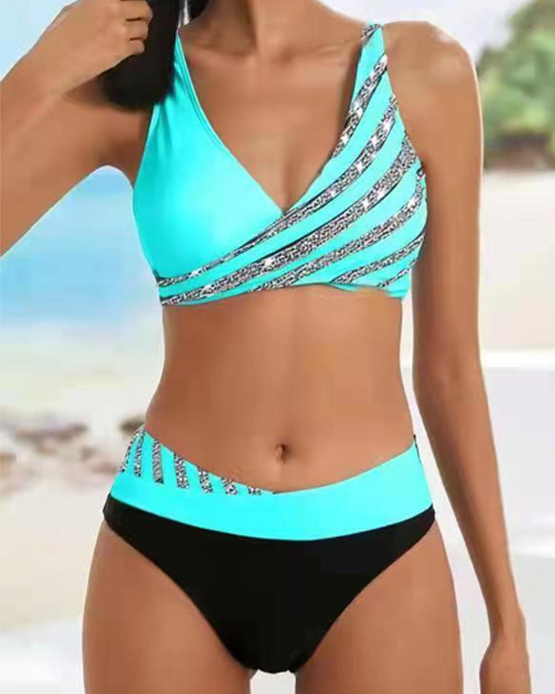 Mona - Printed bikini in warm tones